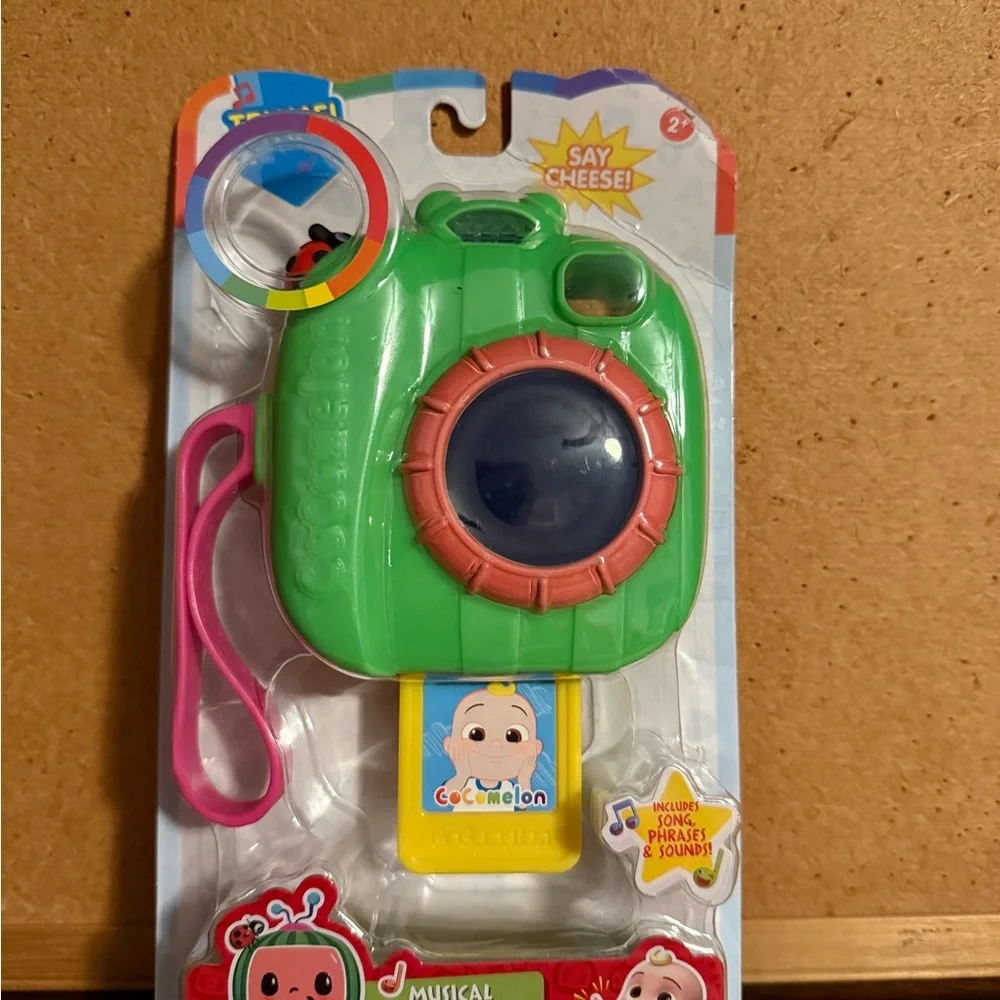 Cocomelon Kids Toy Camera - Green Play Camera with Pink Strap